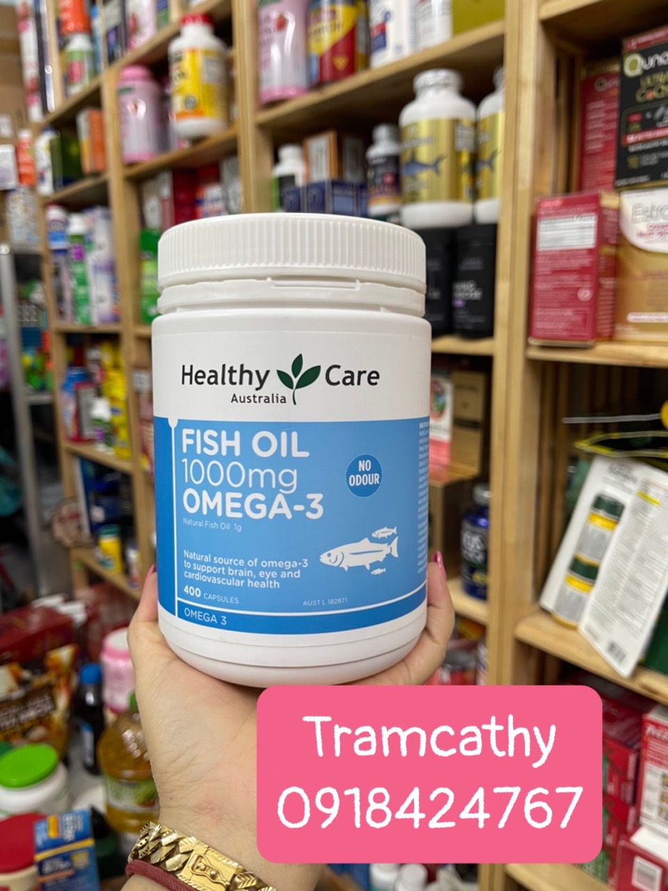 Viên uống bổ sung dầu cá Healthy Care Fish Oil 1000mg Omega 3 400 viên