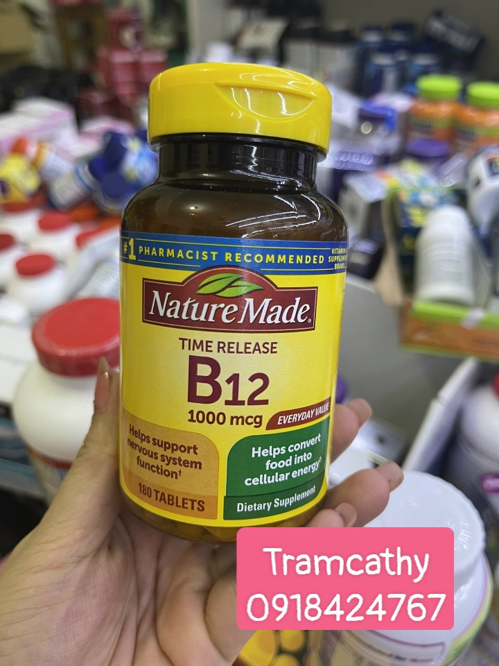 Viên Vitamin B12 Nature Made Vitamin B12 1000mcg 160 viên