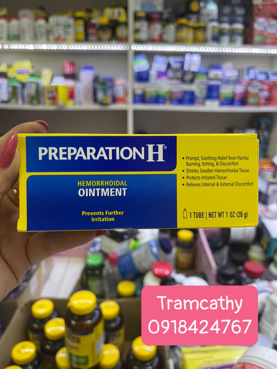 Kem trị trĩ Preparation H Hemorrhoidal Ointment 28g