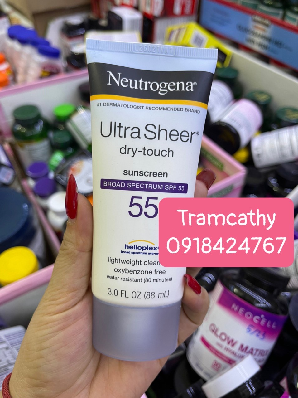 Kem chống nắng Neutrogena Ultra Sheer Dry-Touch Sunblock SPF 55