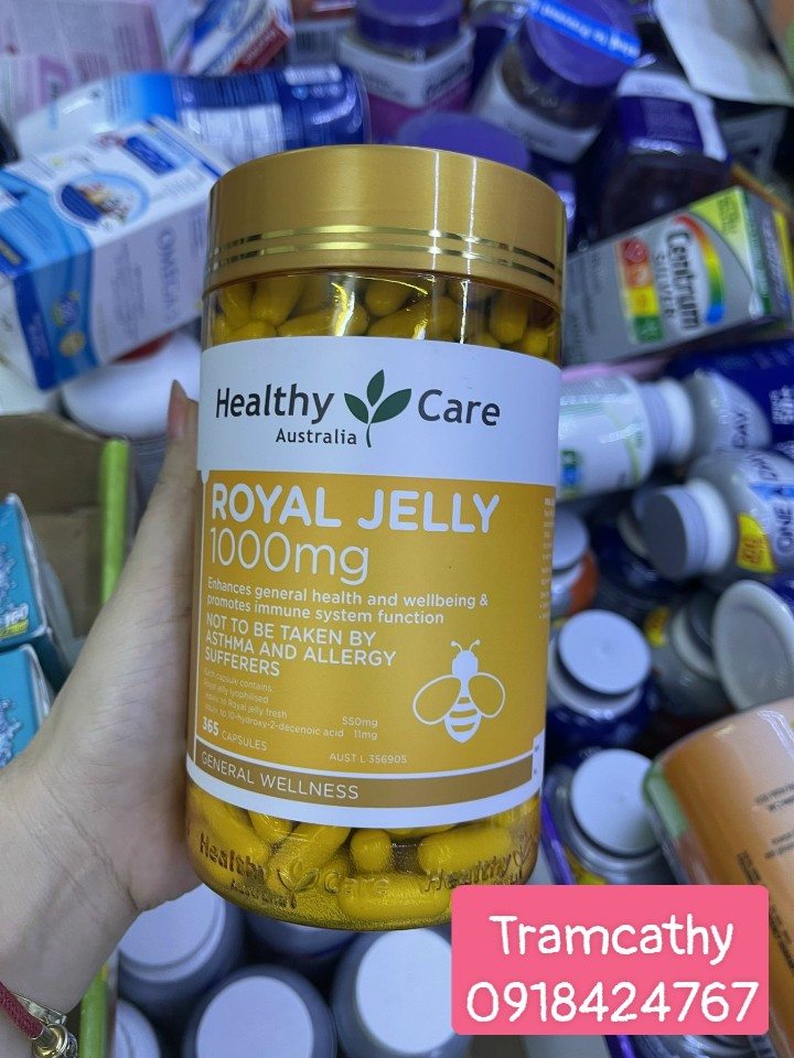 Viên uống Sữa Ong Chúa Healthy Care Royal Jelly 1000mg ( 365 viên )