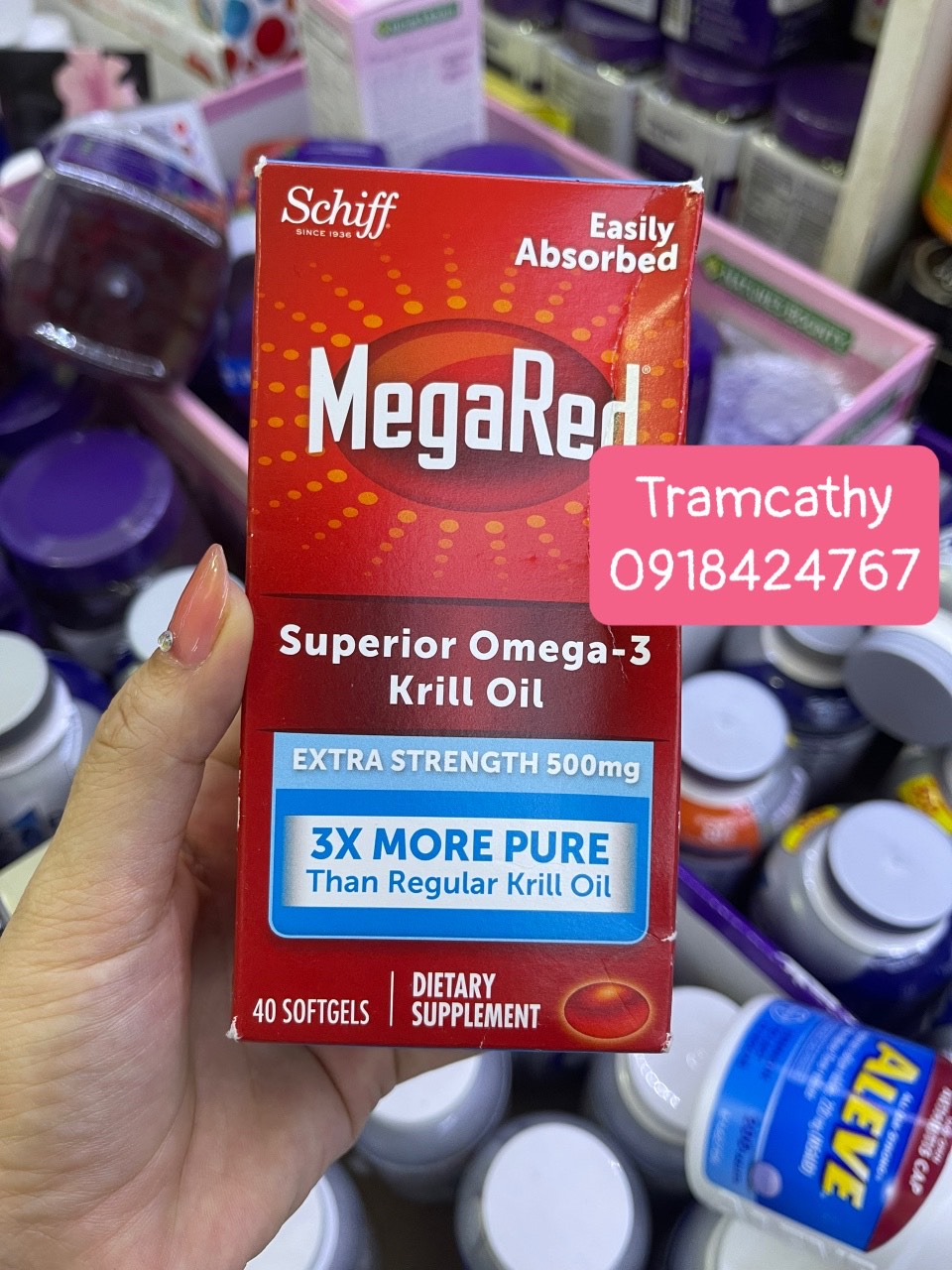  Thuốc hỗ trợ tim mạch Schiff MegaRed Omega-3 Krill Oil 500mg 40 viên