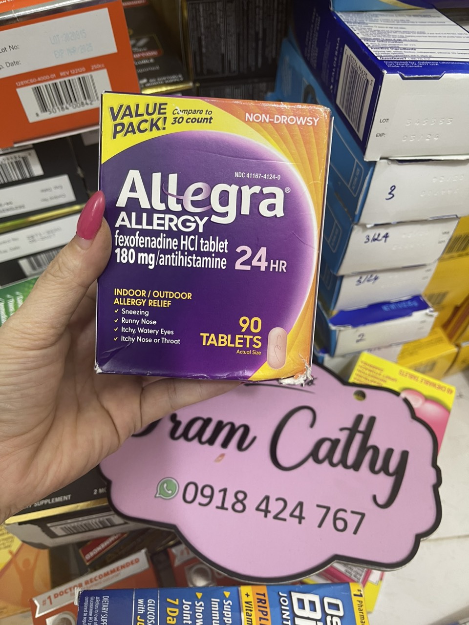 Viên chống dị ứng cho người lớn Allegra Adult 24 Hour Allergy 180mg 70 viên