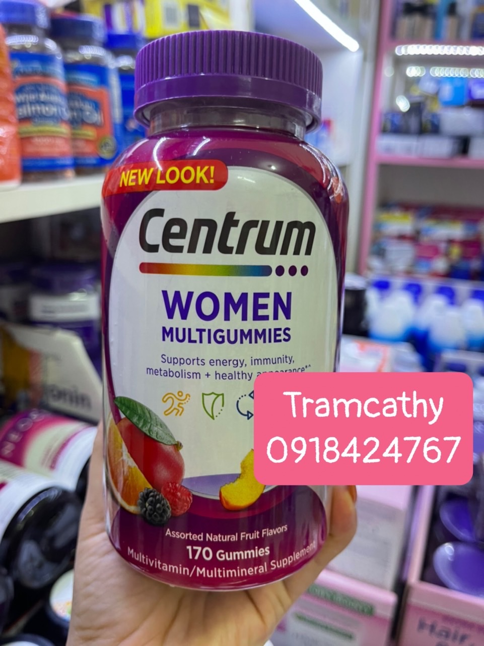 Kẹo dẻo bổ sung Vitamin cho phụ nữ Centrum Women Multigummies 170 Gummies
