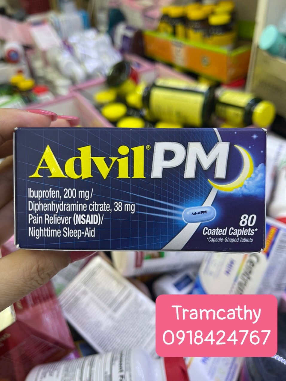 Viên giảm đau Advil PM 200mg - Giảm đau nhanh chóng, giúp ngủ ngon