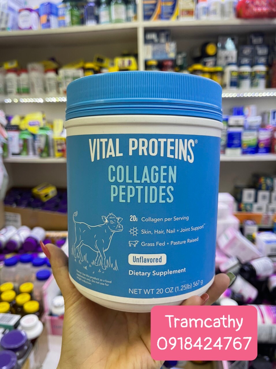 Bột collagen Vital Proteins Collagen Peptides Unflavored 567g