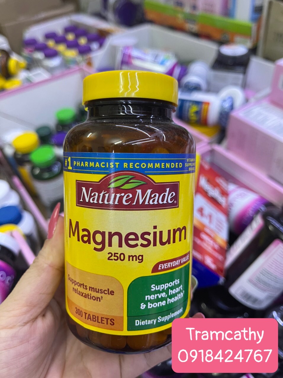 Viên uống bổ sung Magiê Nature Made Magnesium 250mg 