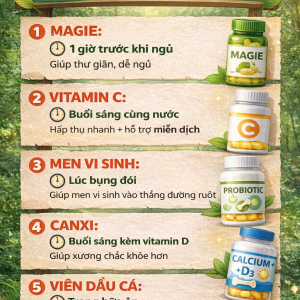 5 Loại vitamin nhiều người uống sai giờ nhất, hiệu quả giảm đáng kể