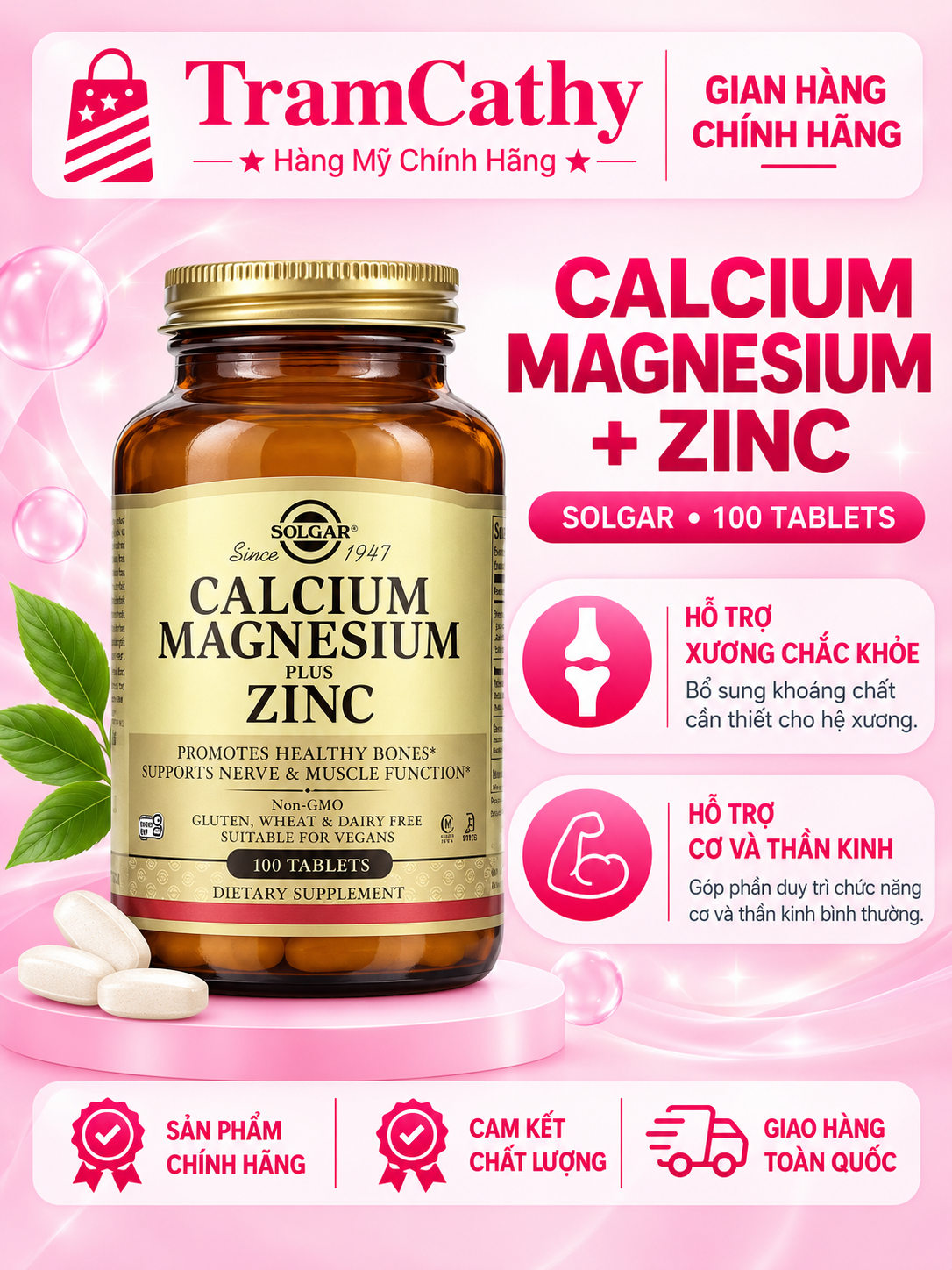 Canxi, Magie và Kẽm có tác dụng gì đối với xương và cơ bắp?
