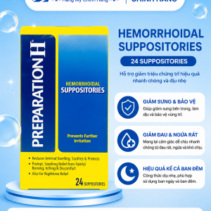 Thuốc đặt trĩ tốt nhất hiện nay Vì sao Preparation H Suppositories được nhiều người lựa chọn