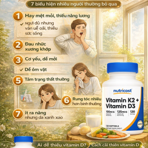 Thiếu vitamin D có dấu hiệu gì 7 biểu hiện nhiều người thường bỏ qua