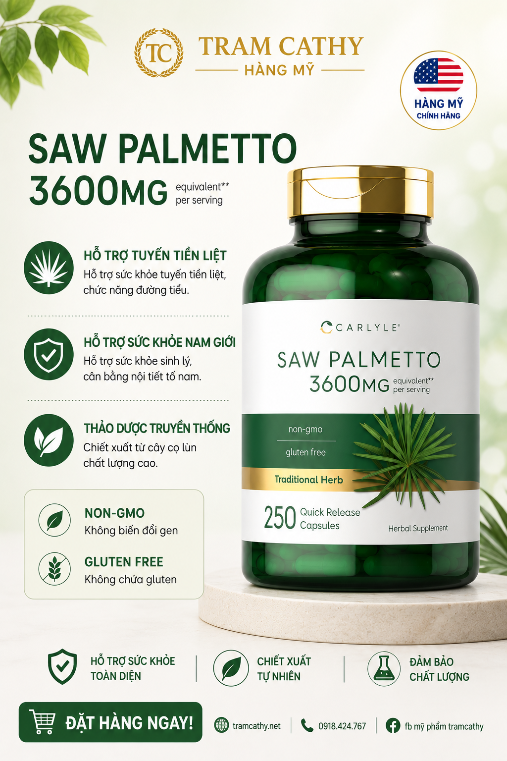 Vì sao Saw Palmetto được gọi là “thảo dược cho phái mạnh”?
