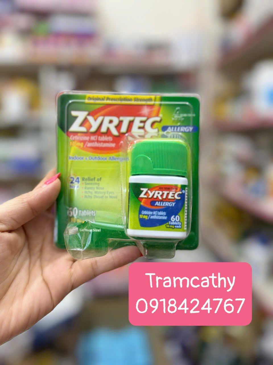 Viên chống dị ứng Zyrtec Antihistamine Allergy 10mg là thuốc gì