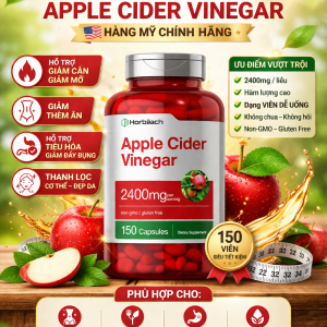  Review viên uống giấm táo Mỹ Horbaach Apple Cider Vinegar 2400mg – Có tốt không