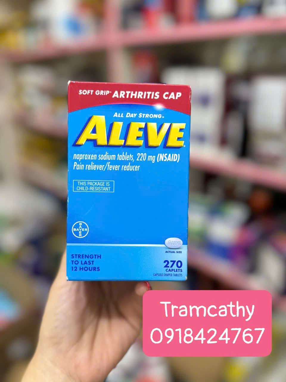 Aleve  Naproxen Sodium 220mg 270 viên