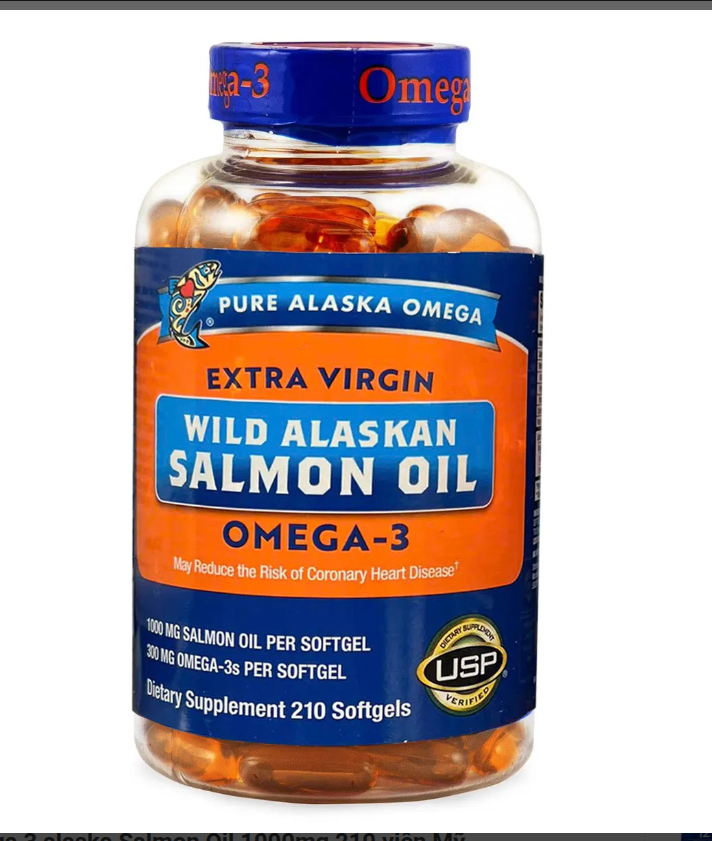 Dầu cá hồi vùng Alaska 100% natural Omega 3 Wild Alaskan Salmon Oil 1000mg fish oil