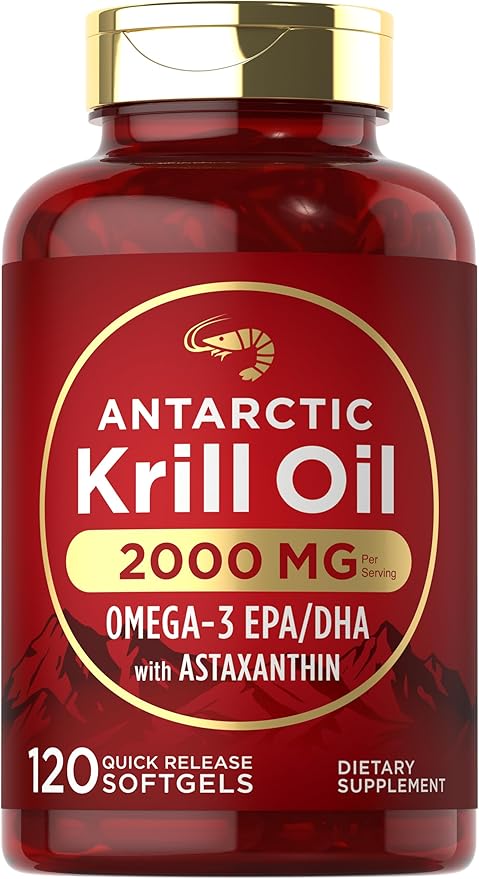 Mẫu mới -120 viên Carlyle Antarctic Krill Oil 2000mg Omega-3 EPA/DHA with Astaxanthin krill oil 2000