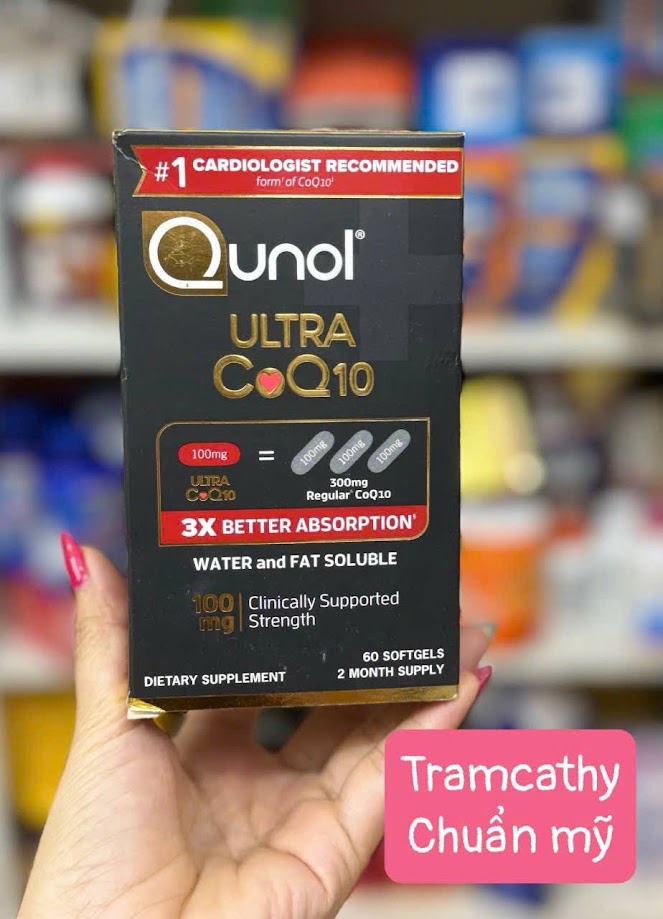 60 100mg Viên uống bổ tim chống đột quỵ coq10 qunol