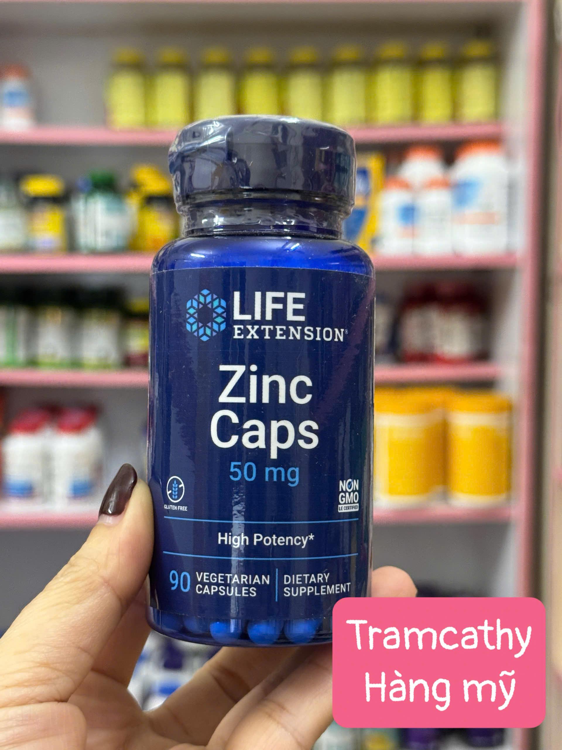 Life Extension Zinc Caps 50mg – Viên Uống Bổ Sung Kẽm Tăng Cường Miễn Dịch, Da Tóc Khỏe Mạnh