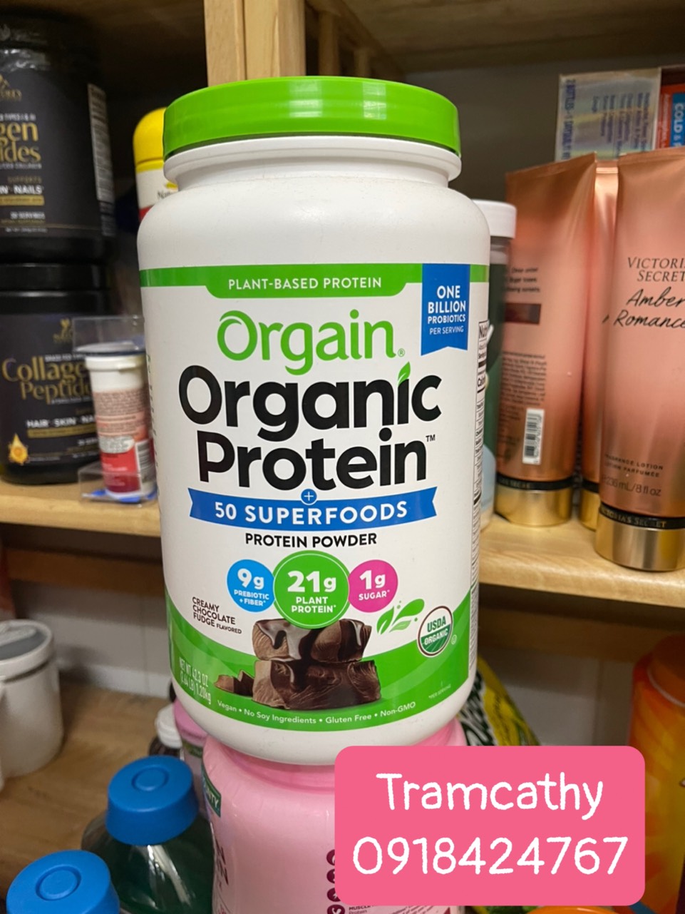 1kg2 Bột Protein thực vật hữu cơ Orgain Organic Protein 