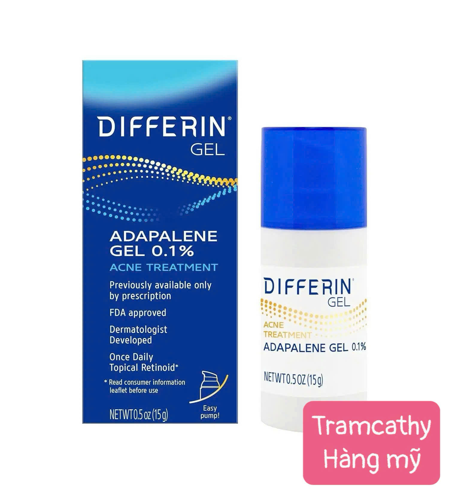 15g Gel trị mụn Differin Gel 0.1% Acne Treatment