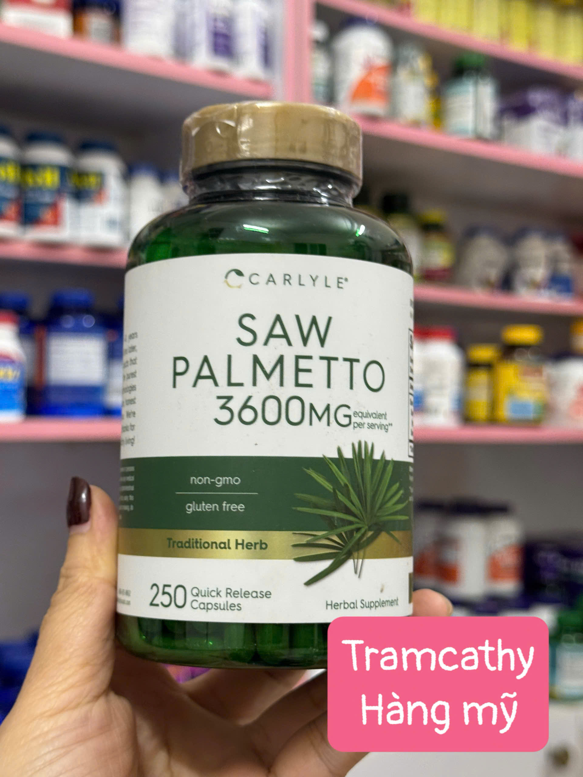 Carlyle Saw Palmetto 3600mg 250 viên – Hỗ Trợ Tuyến Tiền Liệt, Cân Bằng Hormone Nam, Giảm Rụng Tóc