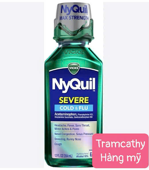 Siro trị cảm, ho dayquil & nyquil severe cold & flu