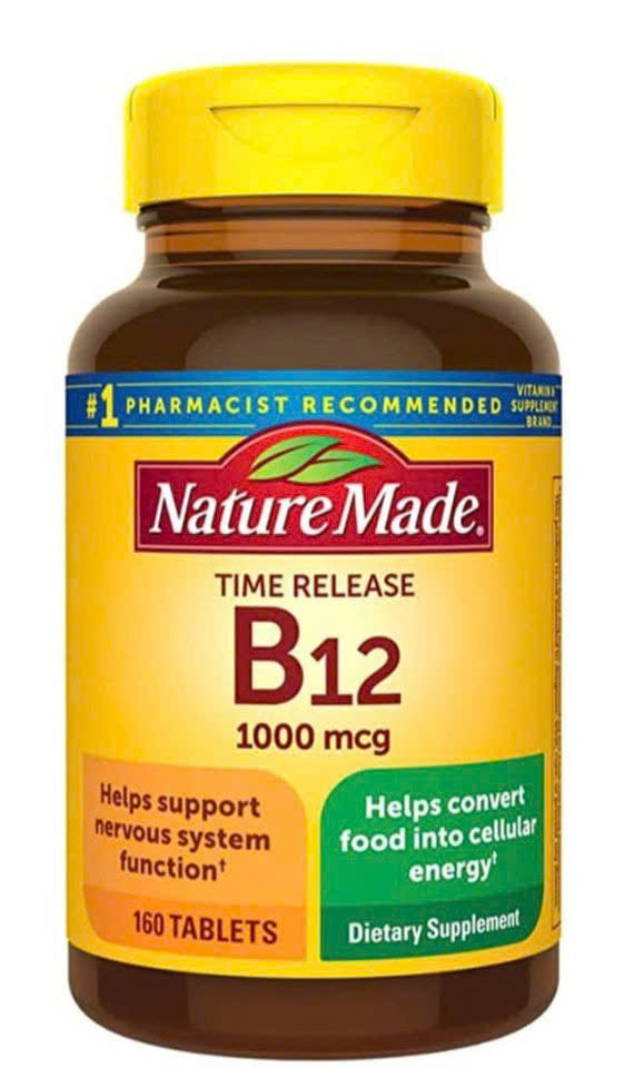 Thanh lý date 2-2026 Vitamin B12 1000mg Nature Made 160 viên