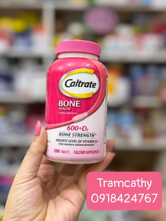 Viên uống bổ xung canxi cho xưong chắc khỏe Caltrate calcium 600mg kèm Vitamin D3