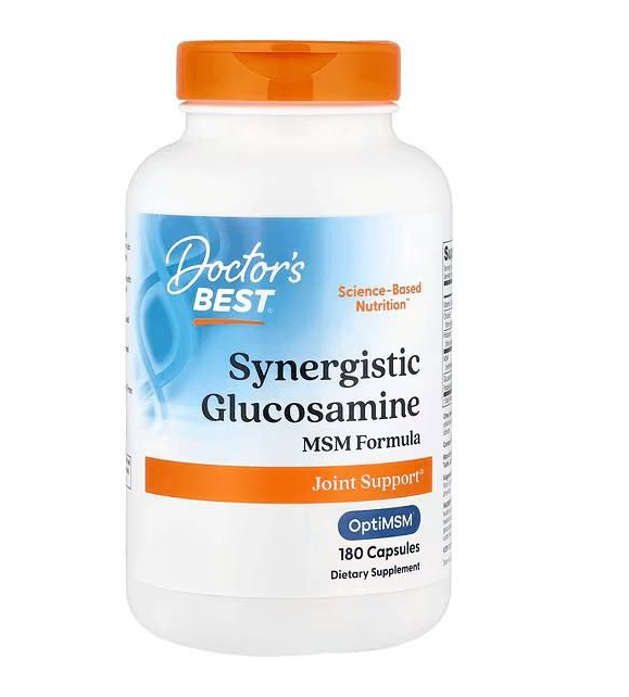 Doctor’s Best Glucosamine MSM 180 Viên - Hỗ Trợ Khớp, Giảm Đau Nhức, Tăng Độ Dẻo Dai Xương Khớp - Sả