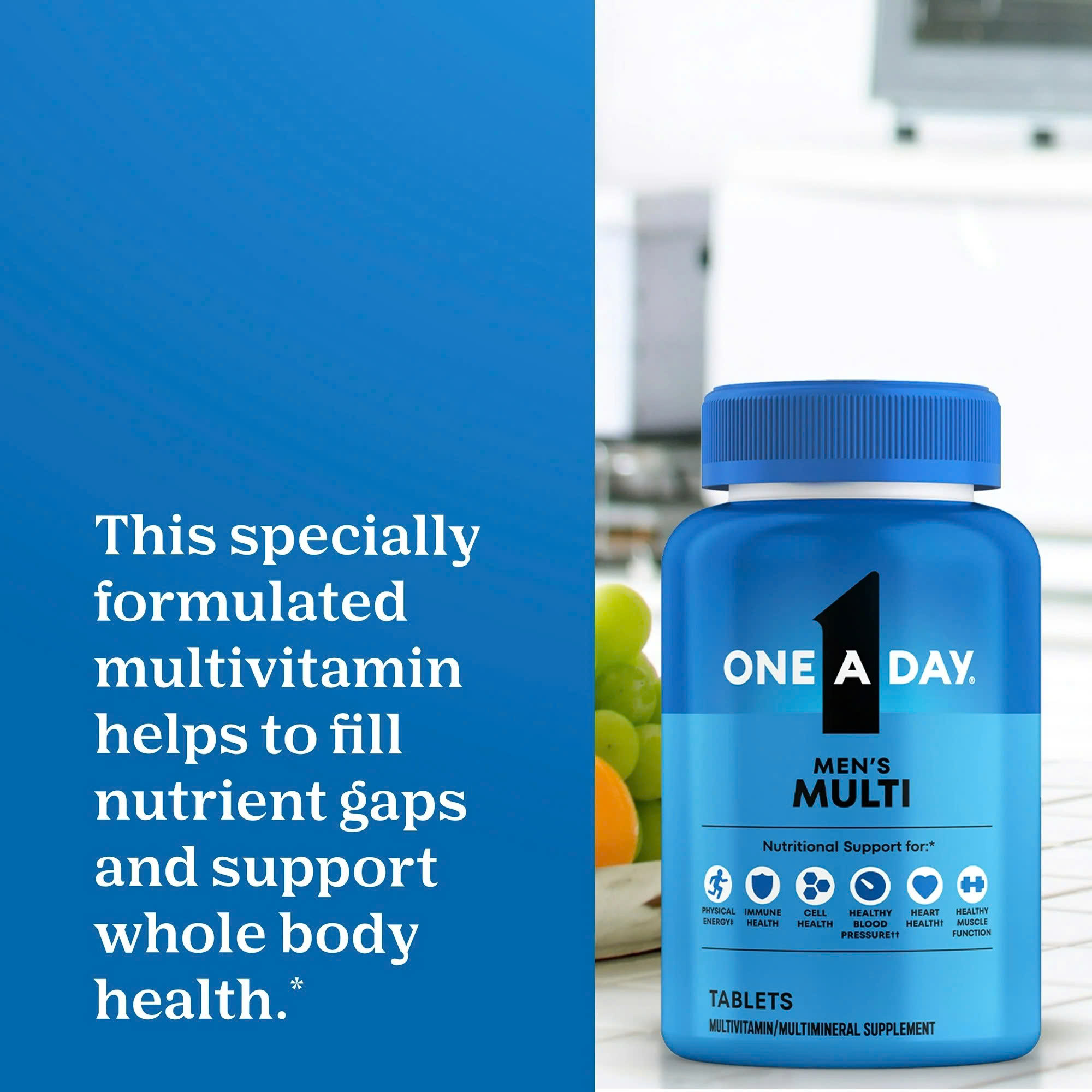 100 viên One A Day Men’s Multivitamin – Đa vitamin hỗ trợ năng lượng, miễn dịch và tim mạch cho nam 