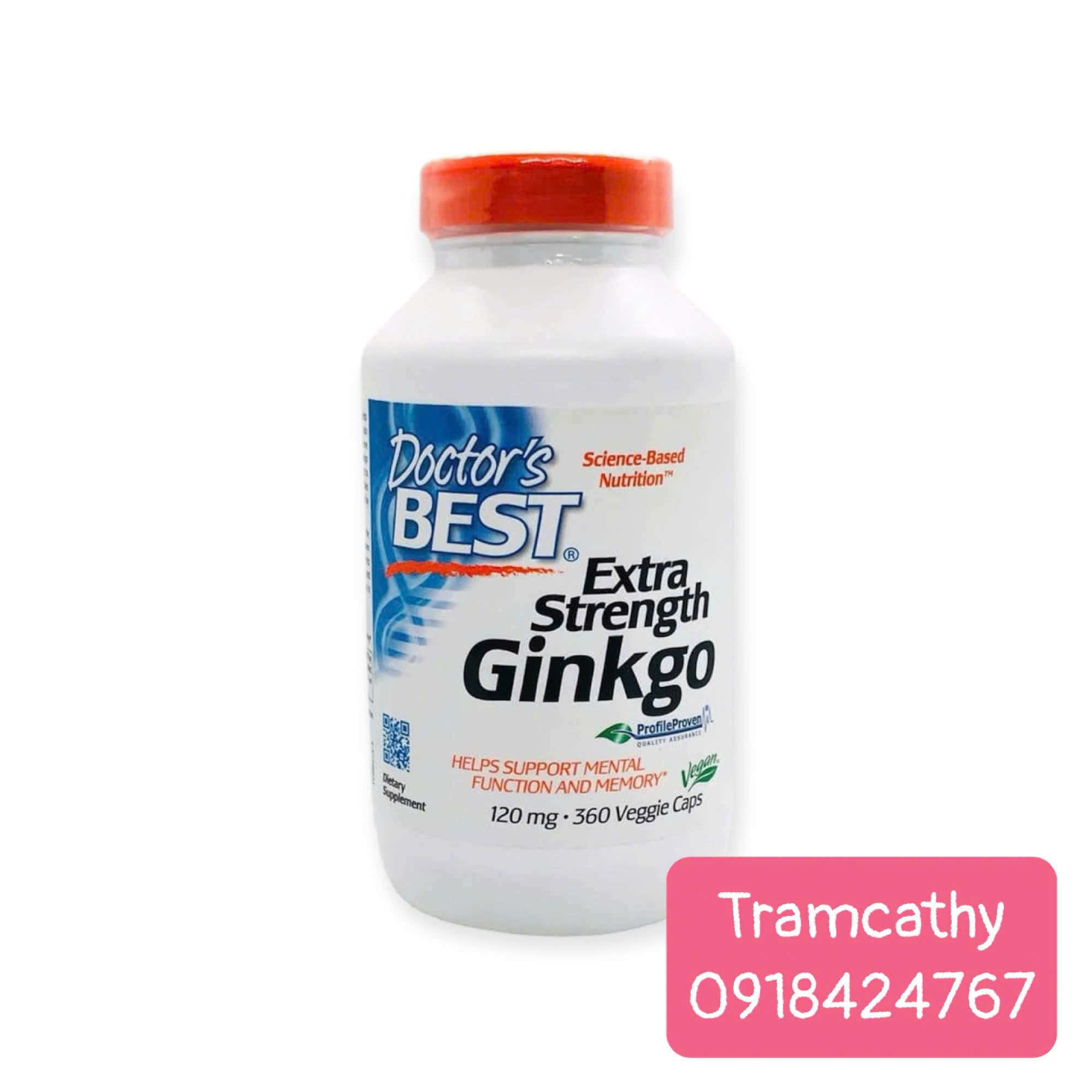 360 viên-Doctor’s Best Extra Strength Ginkgo 120mg - Tăng Cường Trí Nhớ Và Tinh Thần Minh Mẫn