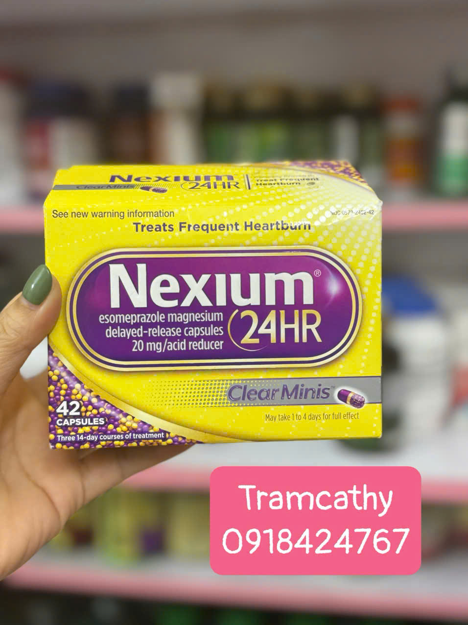 42 viên Nexium 24h hỗ trọ viêm loét dạ dày viên minis