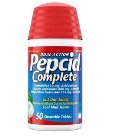 Viên ngậm giảm đau bao tử, ợ nóng Pepcid Complete 50 Chewable Tablets Mint Flavor
