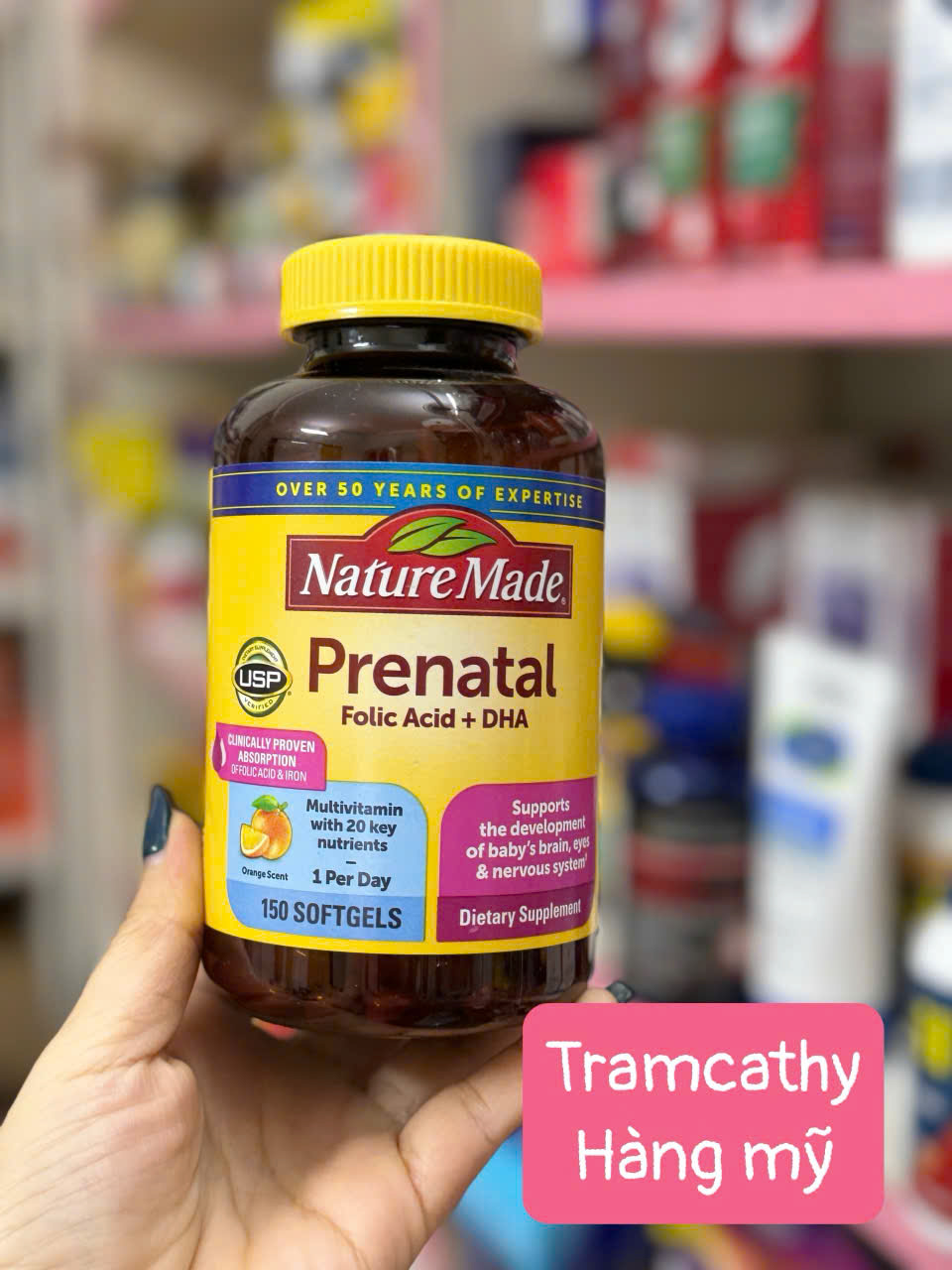 150 viên Nature Made Prenatal Multi + DHA – Bổ Sung Dinh Dưỡng Toàn Diện Cho Mẹ Bầu Và Thai Nhi