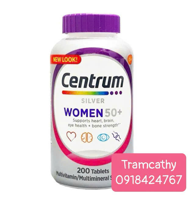 200v Centrum Silver Women 50+ - Bảo Vệ Sức Khỏe Toàn Diện Cho Phụ Nữ Trên 50 Tuổi