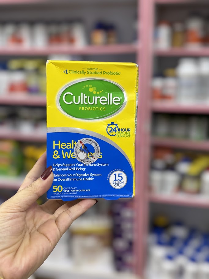 50 viên-Culturelle Health & Wellness Probiotic 15 Billion CFUs – Hỗ trợ tiêu hóa và tăng cường miễn 