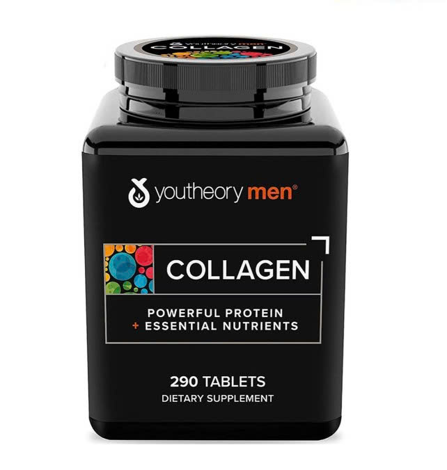 Youtheory Men Collagen 290 viên – Collagen dành cho nam hỗ trợ da, tóc, móng và cơ xương khớp