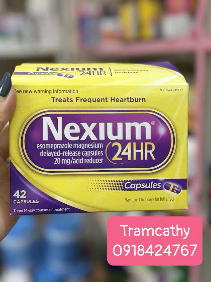 42 viên Nexium 24hr giảm đau dạ dày 14 viên 3 hộp