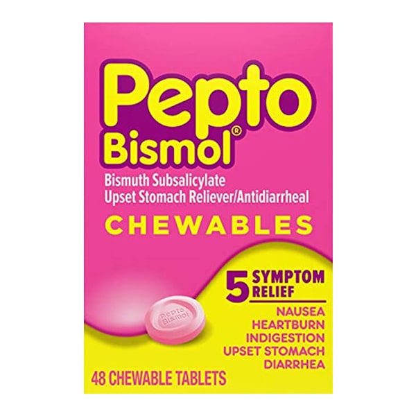 Date 2-2025 48 viên Pepto-Bismol Chewables - Viên Nhai Giảm Đau Dạ Dày