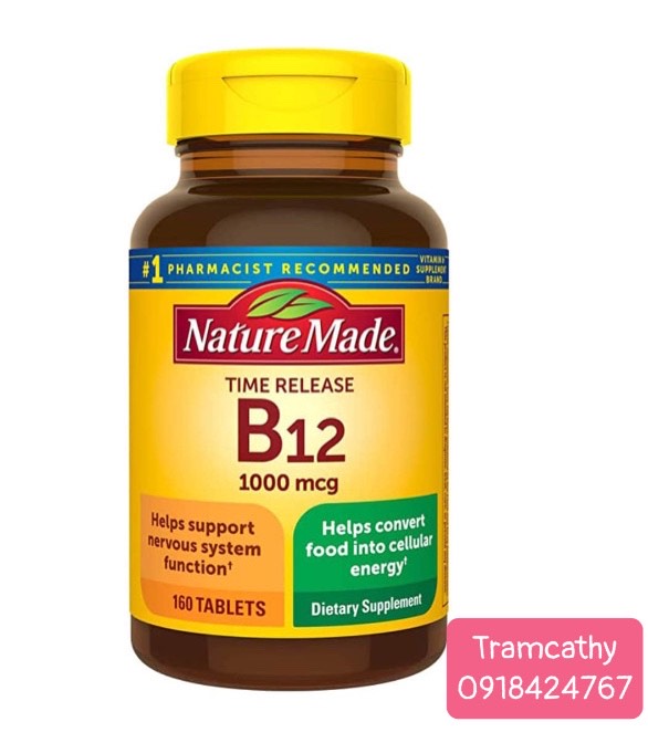 Vitamin B12 1000mg Nature Made 160 viên