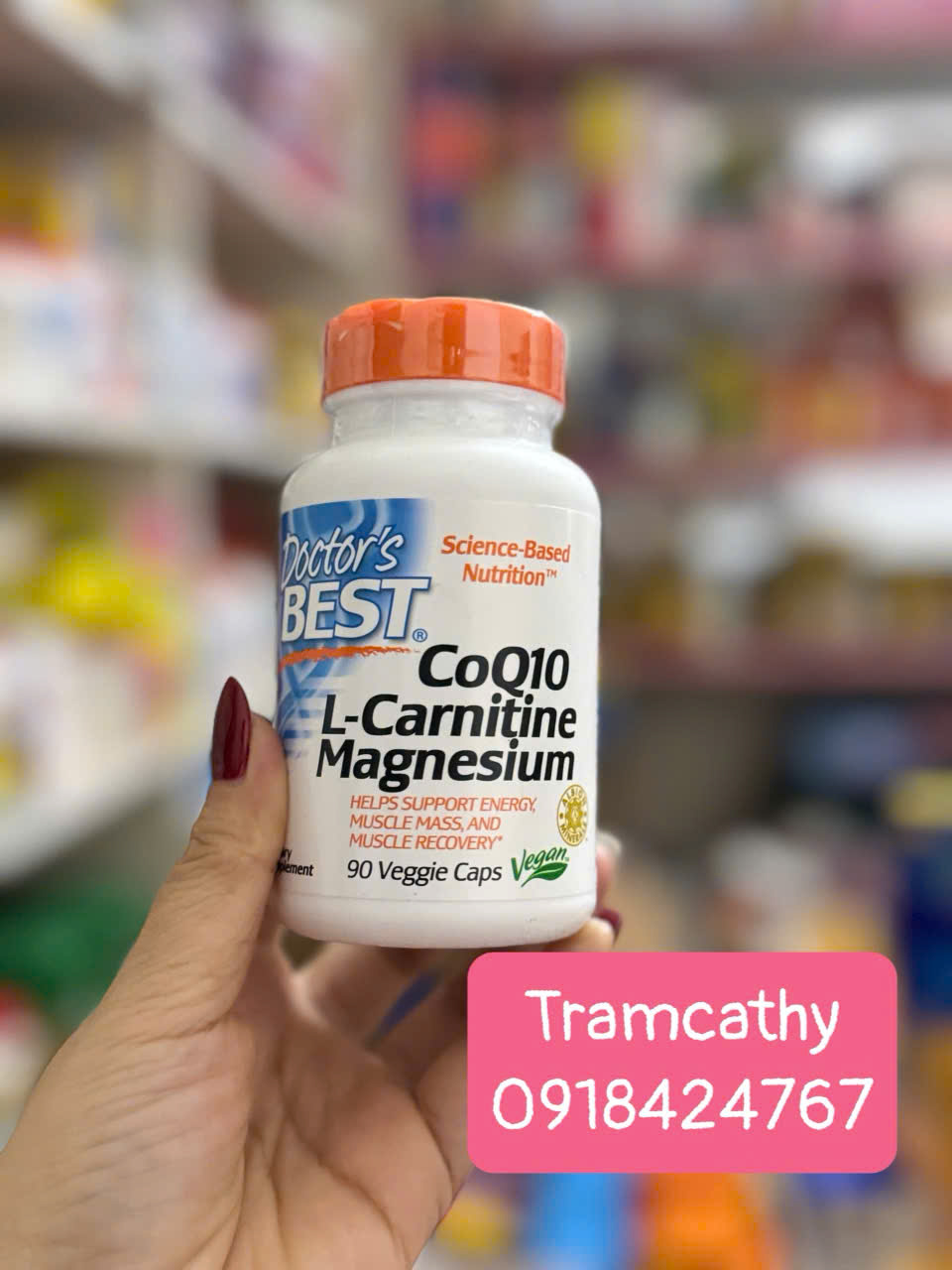 Doctors Best CoQ10 L-Carnitine Magnesium – Viên Uống Hỗ Trợ Năng Lượng và Phục Hồi Cơ Bắp