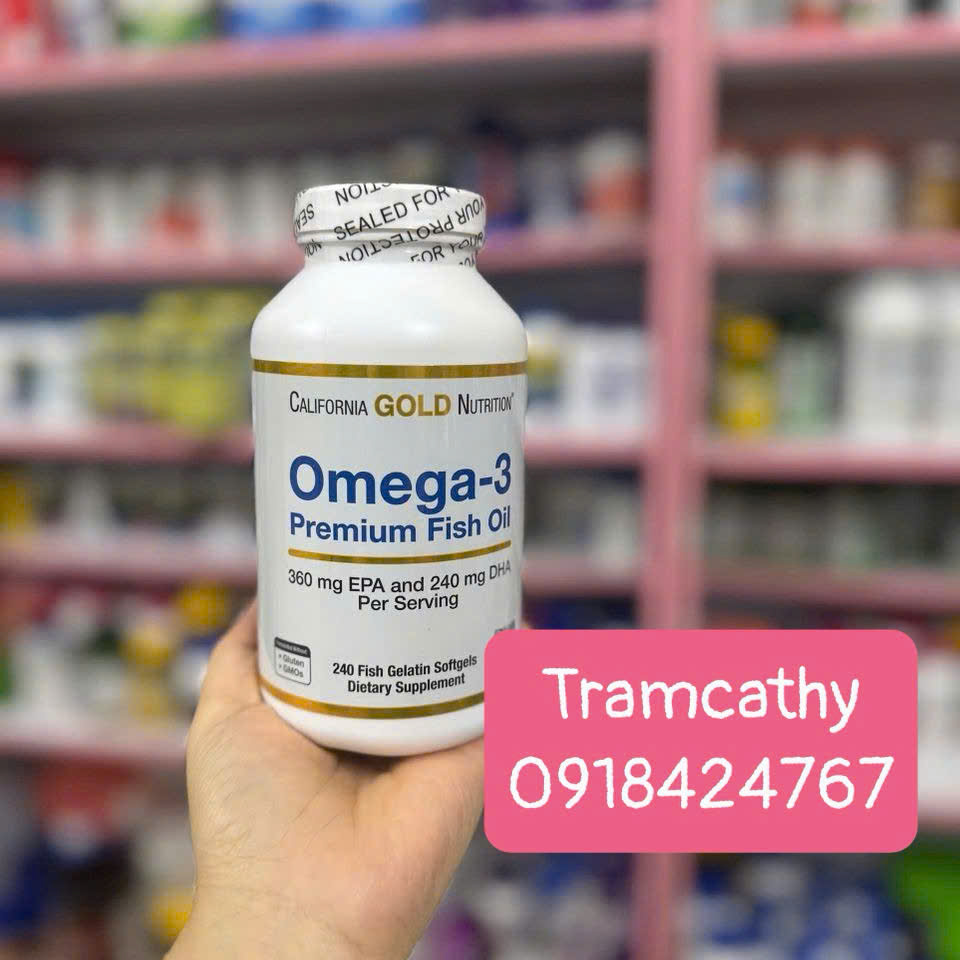 240 viên California Gold Nutrition Omega 3 Premium Fish Oil 240 viên – Dầu cá EPA DHA hỗ trợ tim mạc