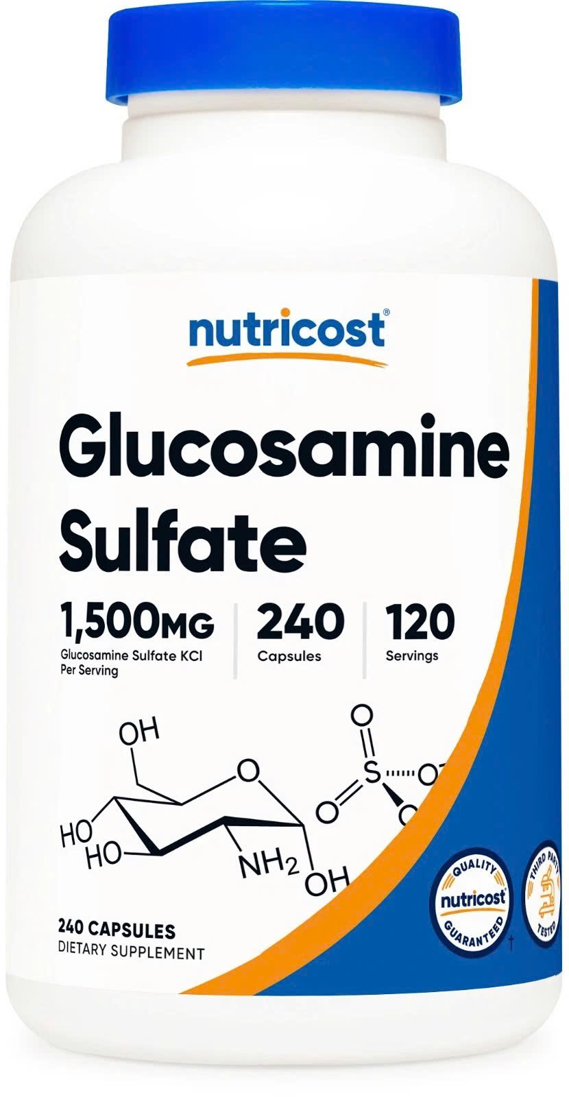 240 viên Nutricost Glucosamine Sulfate 750mg 240 viên – Bổ sung Glucosamine hỗ trợ sức khỏe khớp