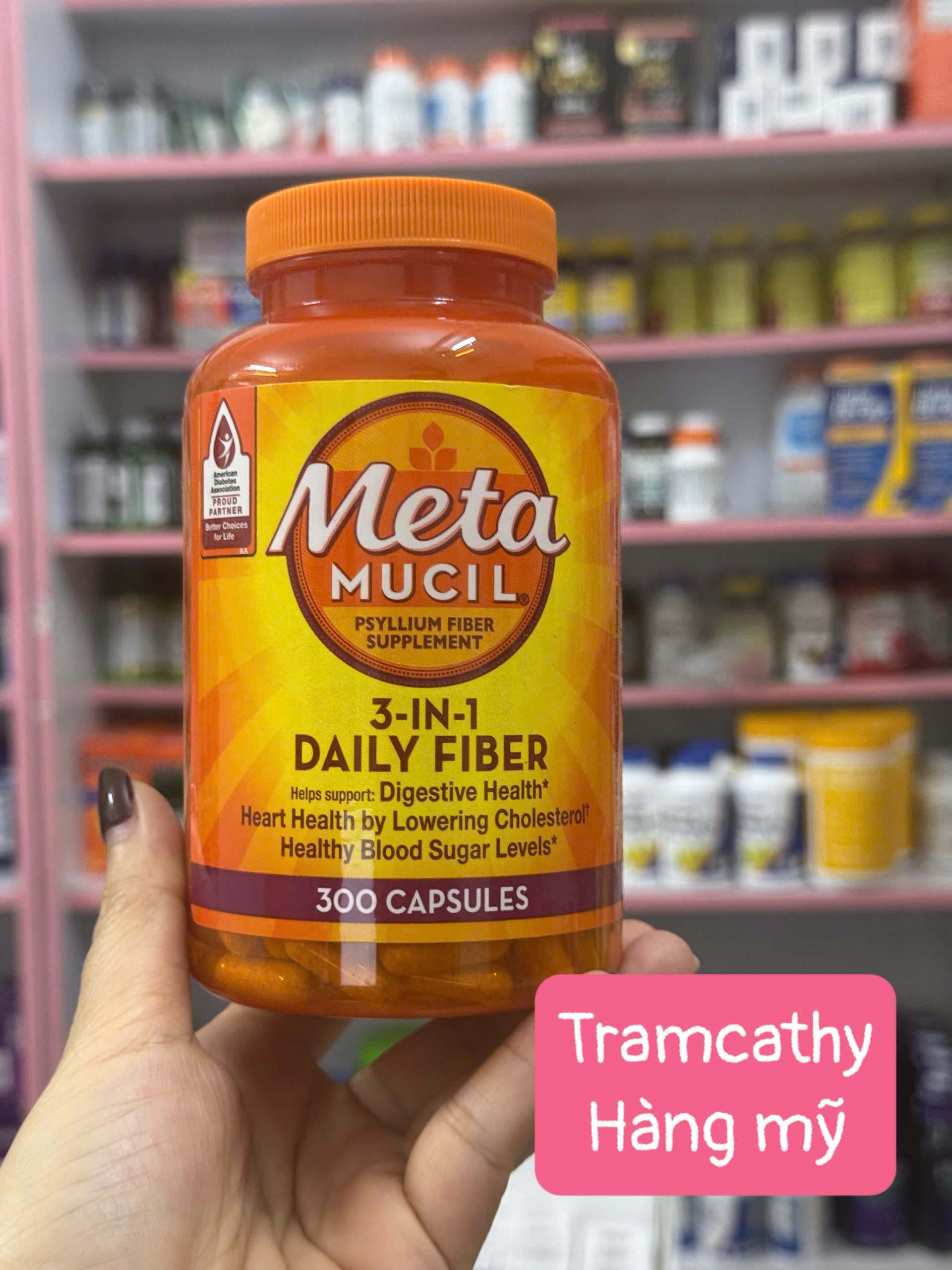 300 Viên uống bổ xung chất xơ giảm táo bón cholesteron  Meta mulci