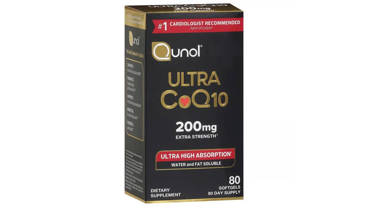 80 viên 200mg Qunol Ultra CoQ10 200 mg Extra Strength 80 viên – Coenzyme Q10 hấp thu cao hỗ trợ tim 
