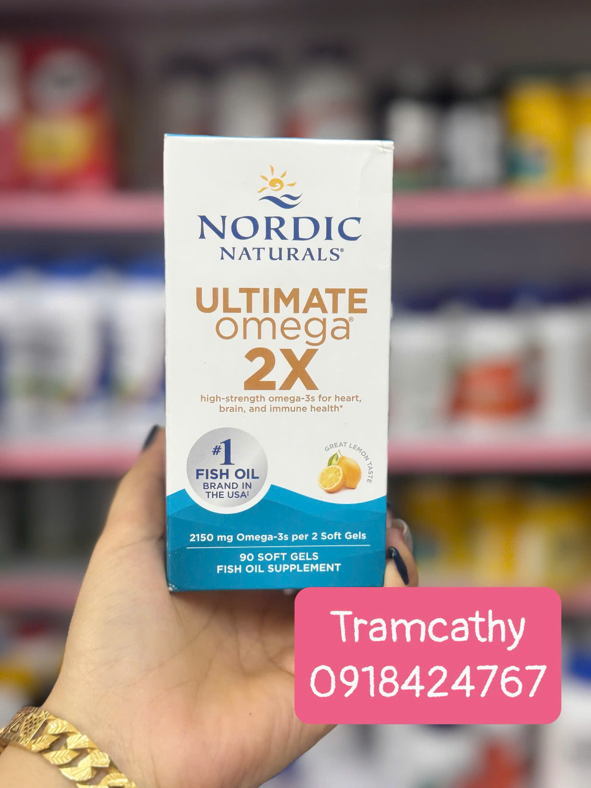 90 Viên 2150 mg Nordic Naturals Ultimate Omega 2X – Dầu cá Omega-3 hàm lượng cao hỗ trợ tim mạch, nã