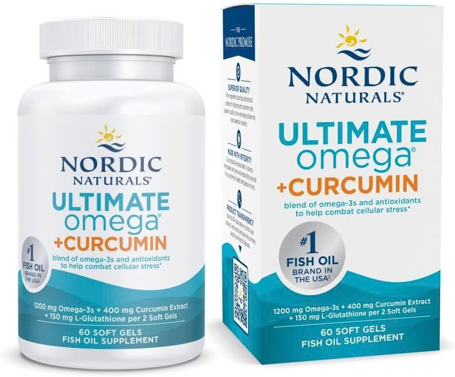 60 viên 1200mg Nordic Naturals Ultimate Omega + Curcumin 