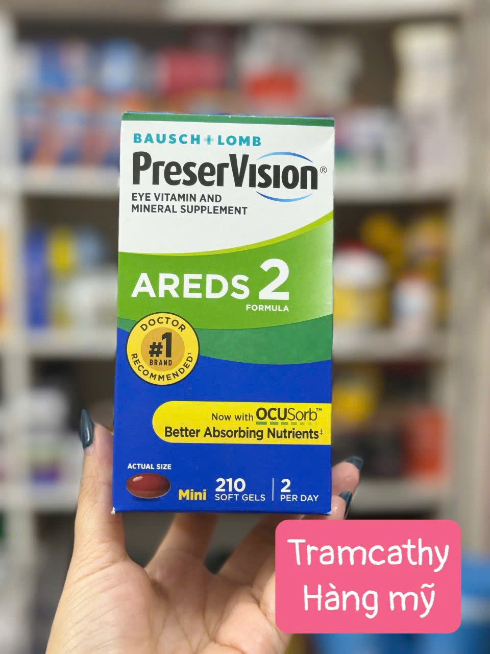 PreserVision AREDS 2 Formula Mini Soft Gels 210 viên – Giải pháp tối ưu bảo vệ sức khỏe mắt