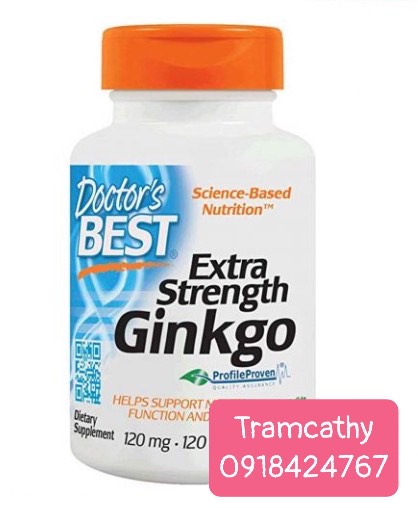 Viên uống bổ não tăng cường trí nhớ Doctor’s Best Extra Strength Ginkgo 120mg 120 viên